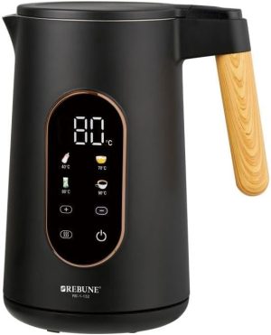 Repune Steel Electric Kettle, LED Touch Screen, 2200 Watts RE-1-132