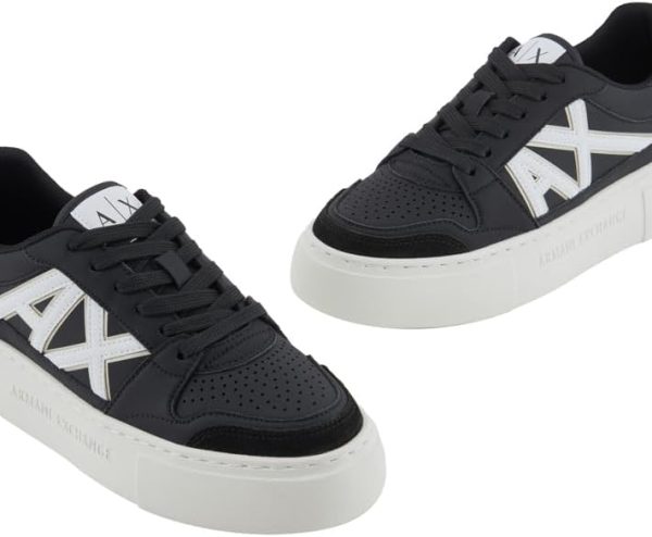 ⁦Armani Exchange Women's Kurt, Colour Contrast, Chunky Sole Trainers⁩ - الصورة ⁦2⁩