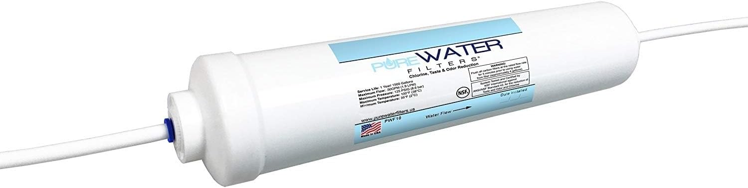 Inline Water Filter Kit for Ice Makers with 1/4" Tubing and a T-Connector 8 Inline Water Filter Kit for Ice Makers with 1/4" Tubing and a T-Connector - الصورة 8