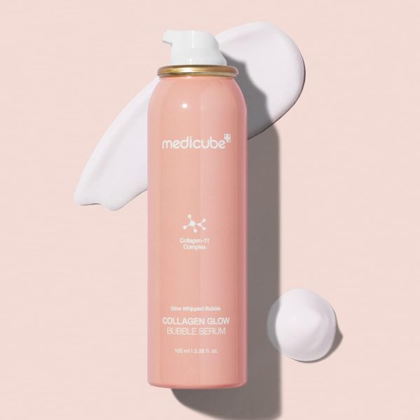 ⁦Medicube Collagen Glow Bubble Serum - Fast-absorbing bubble-type serum that gives you 24h Glow & Lifted Look - Korean skincare (3.38fl.oz.)⁩ - الصورة ⁦2⁩