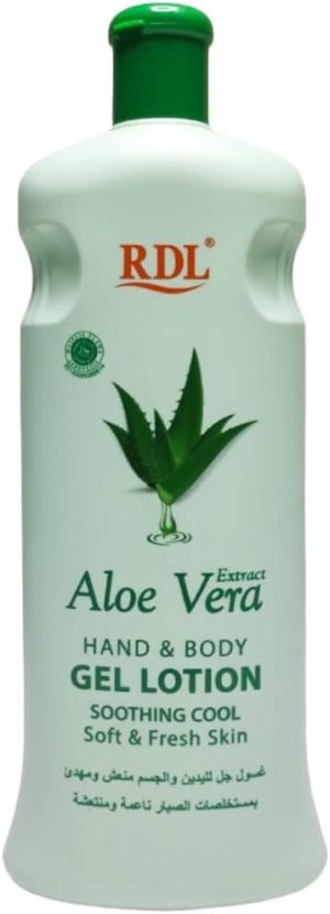RDL جل لوشن بخلاصة الصبار RDL Aloe Vera Extract Hand and Body Gel Lotion 600ml