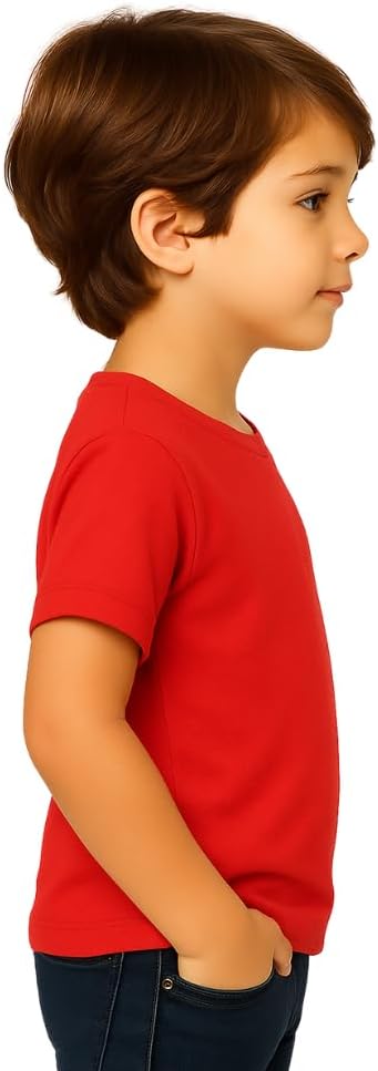 تيشيرت بقبة دائرية من القطن الخالص بكثافة 170 جرام لكل متر مربع للأولاد موني سيفرز، ألوان بيسيك 4 تيشيرت بقبة دائرية من القطن الخالص بكثافة 170 جرام لكل متر مربع للأولاد موني سيفرز، ألوان بيسيك - الصورة 4