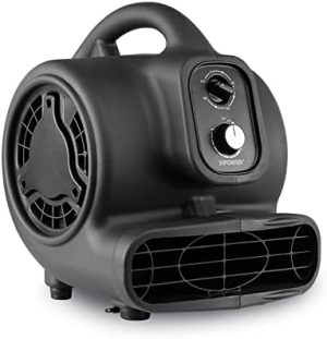 XPOWER P-250DT Multi Air Mover Utility Fan Dryer Blower with Timer for Restoration and Plumbing 3 Speeds With Air Odor Eliminator Gel Beads (P-250DT)