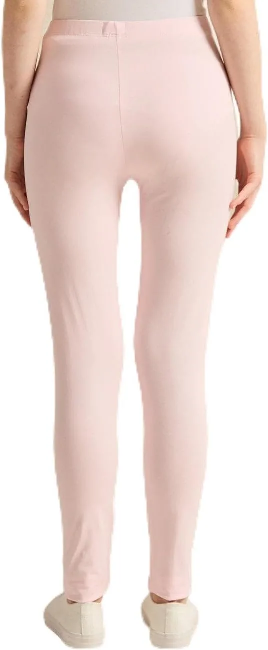 REDTAG Senior Girls Pink Plain Leggings