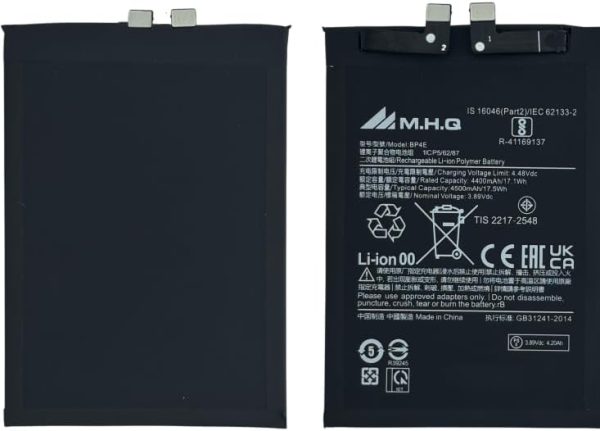 M.H.Q Battery Compatible With Bp4E Mi 13 Lite/Civi 1S / Civi 2 (23013Pc75G / 2204129Sc / 2209129Sc) Battery