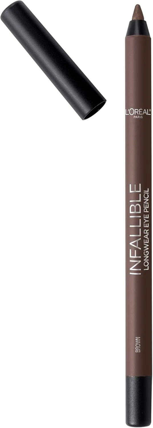L’Oréal Paris Makeup Infallible Pro-Last Pencil Eyeliner, Waterproof and Smudge-Resistant, Glides on Easily to Create any Look, Brown, 0.042 oz.