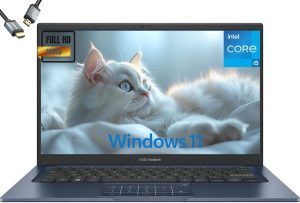 ASUS Vivobook 14(2025), 14", FHD Slim Laptop, Intel 13th Core i5-1334U, UHD Graphics, Privacy Camera, Bluetooth5.1, Windows 11 H, Quiet Blue, W/HDMI (16GB RAM | 2TB SSD)
