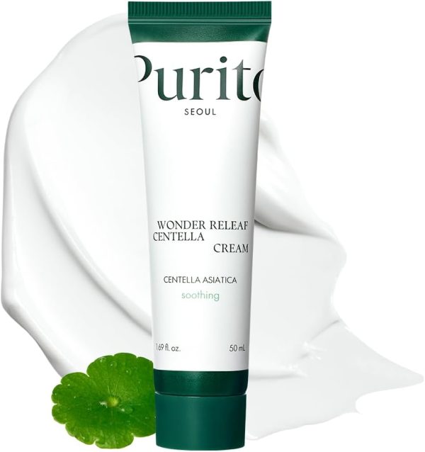 PURITO Centella Cream, Korean Centella, for All Skin Types, Soothing, Facial Cream for face, K-Beauty, Korean Skin Care, 50ml 1.7 fl.oz