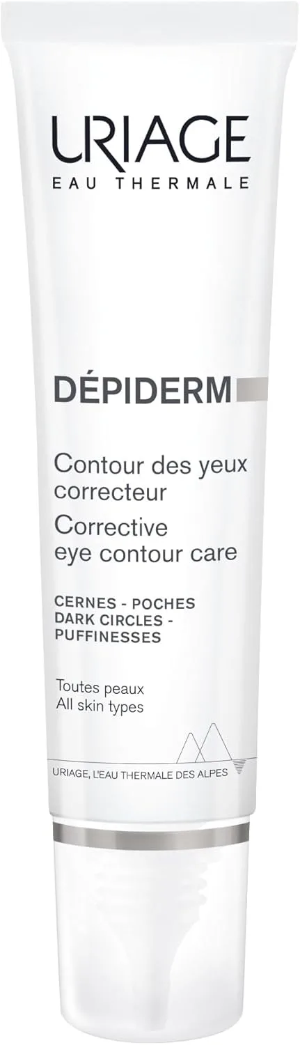 Uriage Dépiderm Corrective Eye Contour 15ml - Anti-Puffiness & Dark Circles - Moisturizing & Protective Eye Corrector - Dermatologically Tested