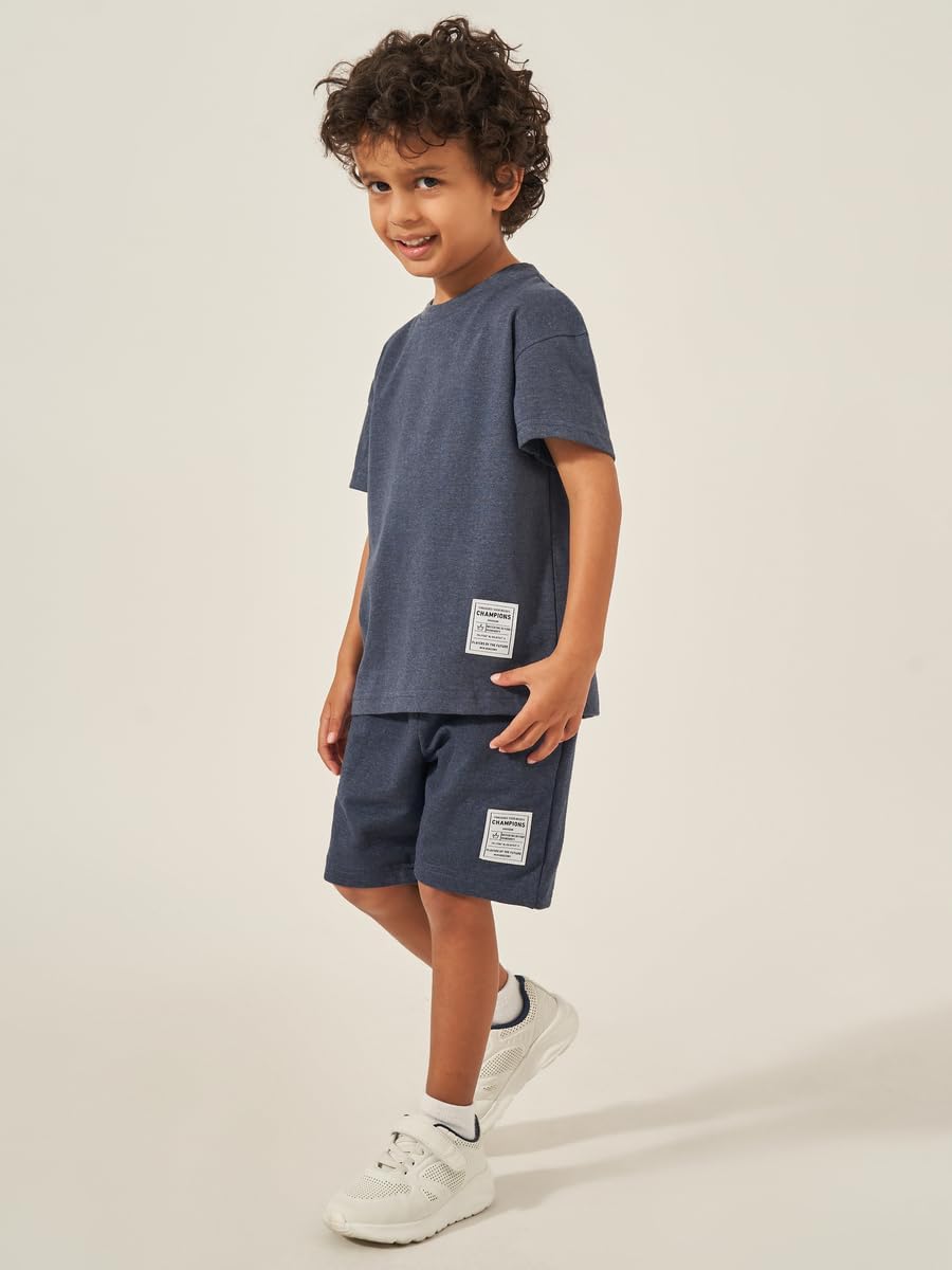 Styli Boys Solid Drawstring Shorts With Badge Detail 3 Styli Boys Solid Drawstring Shorts With Badge Detail - الصورة 3