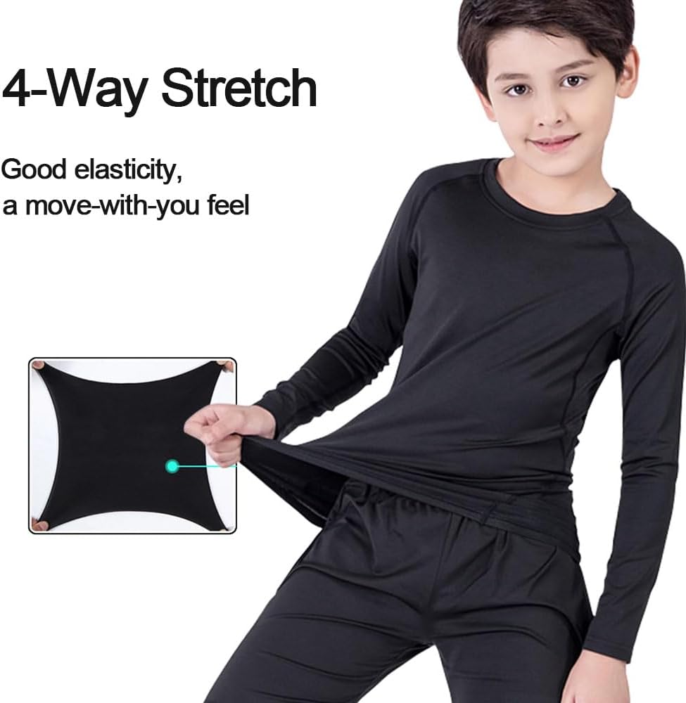 Goodern Kids Compression Sets, Boys and Girls Tracksuit Quick Dry Shirts and Leggings Set, Football Undershirt, Thermal Underwear Suits, Children's Fitness Suits 7 Goodern Kids Compression Sets, Boys and Girls Tracksuit Quick Dry Shirts and Leggings Set, Football Undershirt, Thermal Underwear Suits, Children's Fitness Suits - الصورة 7