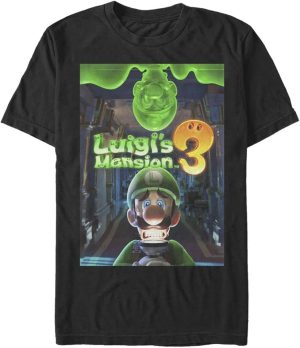 Nintendo mens Luigi's Mansion 3 Poster T-Shirt