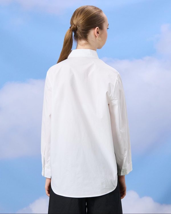 ⁦REDTAG Senior Girls White Shirt⁩ - الصورة ⁦4⁩