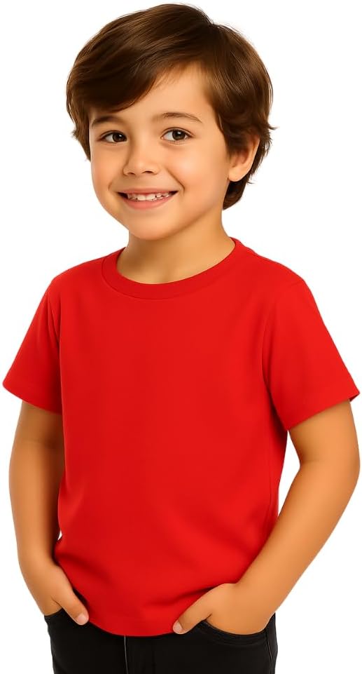 تيشيرت بقبة دائرية من القطن الخالص بكثافة 170 جرام لكل متر مربع للأولاد موني سيفرز، ألوان بيسيك 3 تيشيرت بقبة دائرية من القطن الخالص بكثافة 170 جرام لكل متر مربع للأولاد موني سيفرز، ألوان بيسيك - الصورة 3