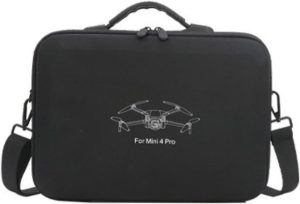 For Mini 4 Pro RC 2 Case, Large Capacity Portable PU Leather Storage Bag for DJI Mini 4 Pro Fly More Combo Drone RC2 Controller Kit Accessories (All Black)