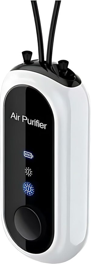 Portable Air Purifier Necklace, Personal Small Air Purifiers, No Static Electricity, Rechargeable Lonizer, for Bedroom, Car and Airplane, Portable Mini Air Lonizer, Wearable Air Purifier Necklace