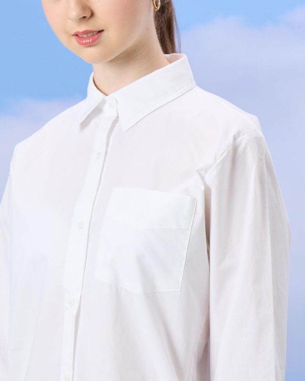 ⁦REDTAG Senior Girls White Shirt⁩ - الصورة ⁦5⁩