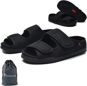 WEEOATAR Diabetic Slippers,Post Surgery Shoes,Medical Walking Shoes,Adjustable,Slip-on and Wide Orthopedic Shoes