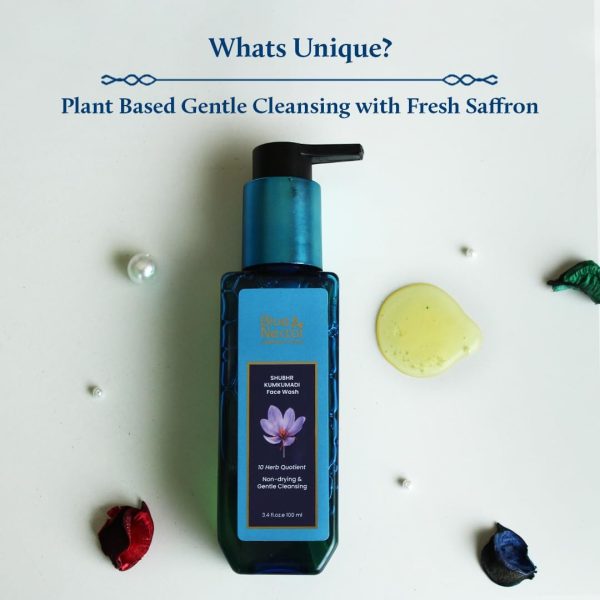 ⁦Blue Nectar Kumkumadi Radiance Face Wash with Saffron for Women & Men | Sulphate free Gentle Face Cleanser (200 ml)⁩ - الصورة ⁦2⁩
