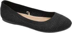 AILA Women's Textured Ballarinas Black 1234561008277, 37 EU