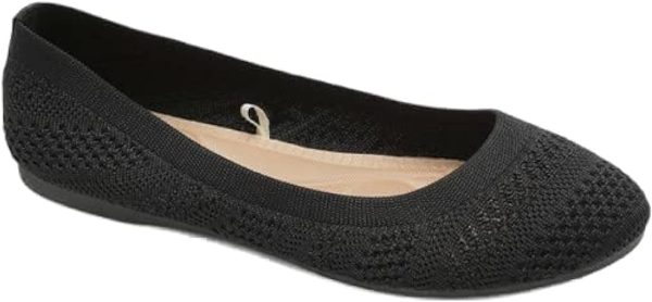 AILA Women's Textured Ballarinas Black 1234561008277, 37 EU
