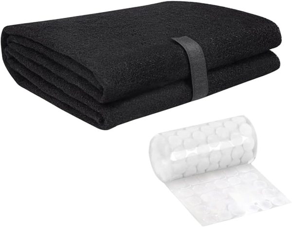 5mm*40cm*122cm，Universal Cut to Fit Carbon Pad Pre Filter Roll for Air Purifiers Furnace Filters and Air Conditioner Filters,Equipped with self-adhesive