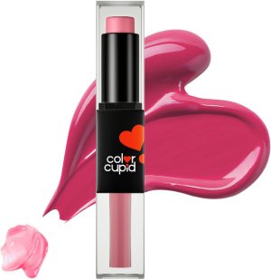 Color Cupid 2 in 1 Tinted Lip Balm + Liquid Lipstick | Intense color pay off & moisturization | Infused with Hyaluronic Acid & Jojoba Oil | Friends with Benefits | Nude & Play