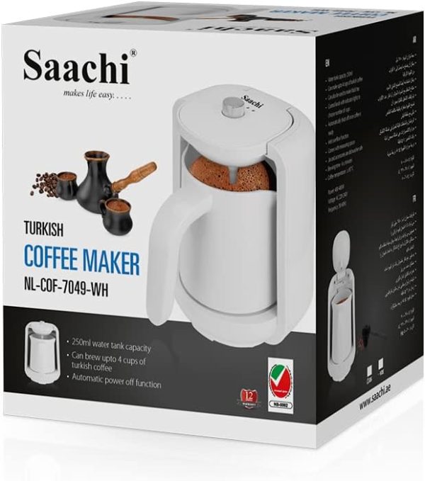 ⁦Saachi Turkish Coffee Maker NL-COF-7049-Wh⁩ - الصورة ⁦3⁩