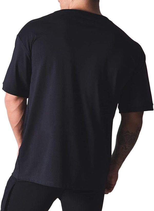 ⁦Magiftbox Workout Shirts Short Sleeve Oversized Hipster Loose Gym Shirts Basketball Hip-hop Street Style T-Shirts for Men T44⁩ - الصورة ⁦2⁩