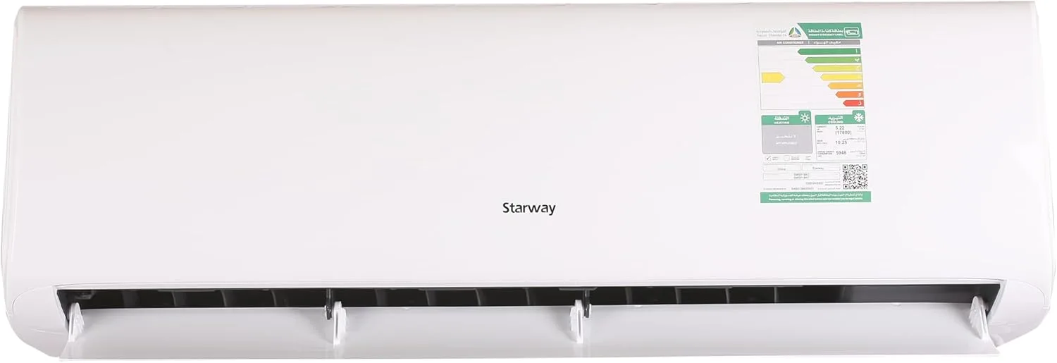 Starway 18000 BTU 1.5 Ton Cooling Split Air Condition, WiFi, Energy Saving, Noiseless, Auto Clean, 6 Years compresser Warranty