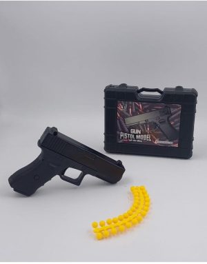 FUN MOMENT Toy Gun with 28pcs Soft Beads and Small Bag Gift for Kids Boys Girls 9x12cm