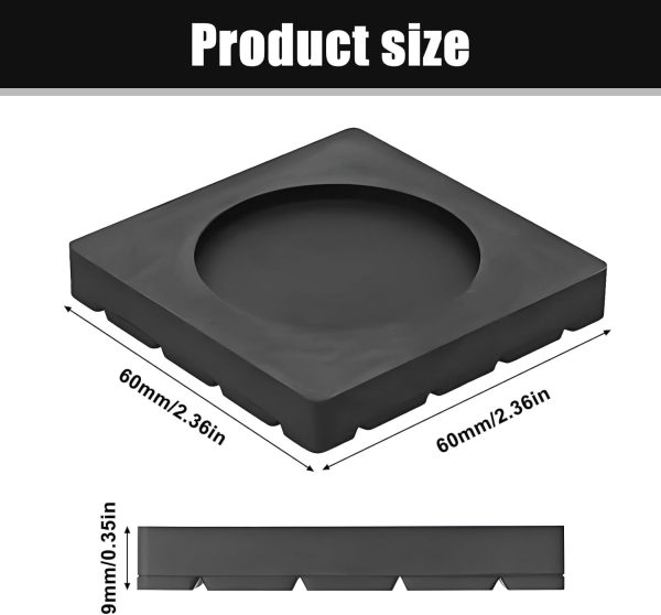 ⁦Azonee 4 Pieces Washing Machine Anti-Vibration Pads, Shock Absorption Non-Slip Grip Feet Pads Black Rubber Anti-Vibration Pads for Washing Machines and Dryers, Washing Machine Feet Pads⁩ - الصورة ⁦6⁩