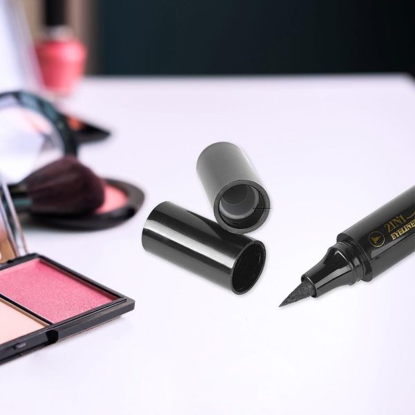 ⁦NALACAL Eyebrow Contouring Pen, Upgrade Pencil 2-in-1 Waterproof and Long Lasting Liquid Eyebrow Pencils, Microblading Eyebrow Makeup for Natural Looking Eyebrows Pencil Dark Brown (2Pcs)⁩ - الصورة ⁦7⁩