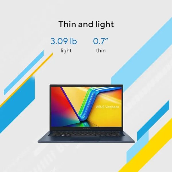⁦ASUS Vivobook 14(2025), 14", FHD Slim Laptop, Intel 13th Core i5-1334U, UHD Graphics, Privacy Camera, Bluetooth5.1, Windows 11 H, Quiet Blue, W/HDMI (16GB RAM | 2TB SSD)⁩ - الصورة ⁦4⁩
