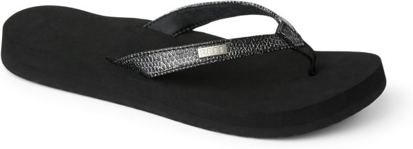⁦Reef Women's Star Sassy Sandal, Black/Silver, 5⁩ - الصورة ⁦2⁩