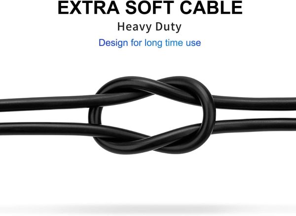 ⁦NiTHO Set Of 2 Charge and Play Cables Compatible with Playstation 5, Xbox Series X/S Controllers and Devices with Type C Interfaces, 4 Meters Extra Long Type-C Charger Cable (2 Cables, White)⁩ - الصورة ⁦4⁩