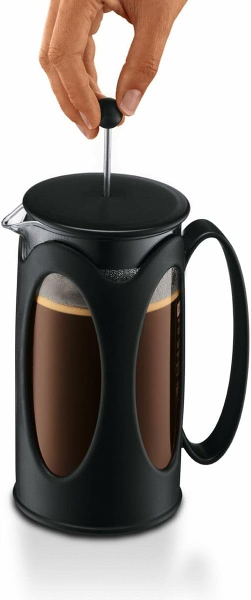 Bodum Kenya Plastic French Press Coffee Maker, Black, 1 Litre, Bd-10685-01 3 Bodum Kenya Plastic French Press Coffee Maker, Black, 1 Litre, Bd-10685-01 - الصورة 3