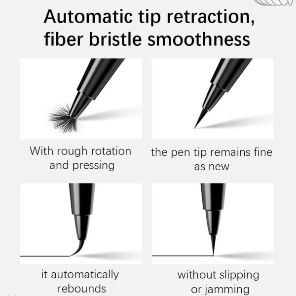 ⁦Eyeliner Liquid Pen, Long-Lasting Precise High-Pigmented Liquid Eyeliner 01⁩ - الصورة ⁦4⁩