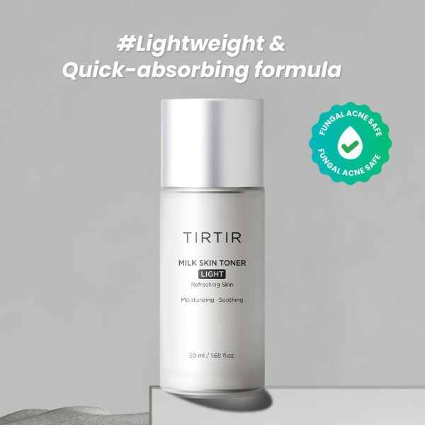 ⁦TIRTIR Milk Skin Toner Light |4% Niacinamide Instant Moisturisation, Pore Firming, Acne Prone Vegan Tonic for Sensitive and Oily Skin Acne Friendly, Pantenol, Allantoin, Vitamin B, 50 ml⁩ - الصورة ⁦2⁩