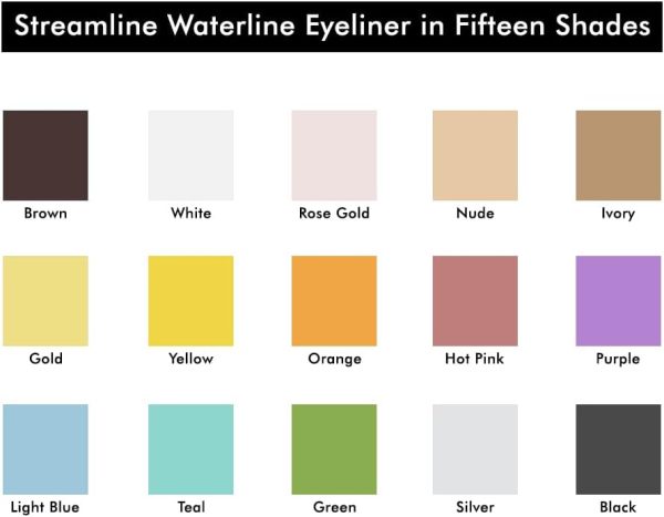 ⁦Makeup Revolution- Streamline Waterline- Eyeliner Pencil-Black |Ultra Creamy and Pigmented texture |Smooth and buttery application |Smudge proof | Built in smudger for smokey looks | 1.3gm⁩ - الصورة ⁦6⁩
