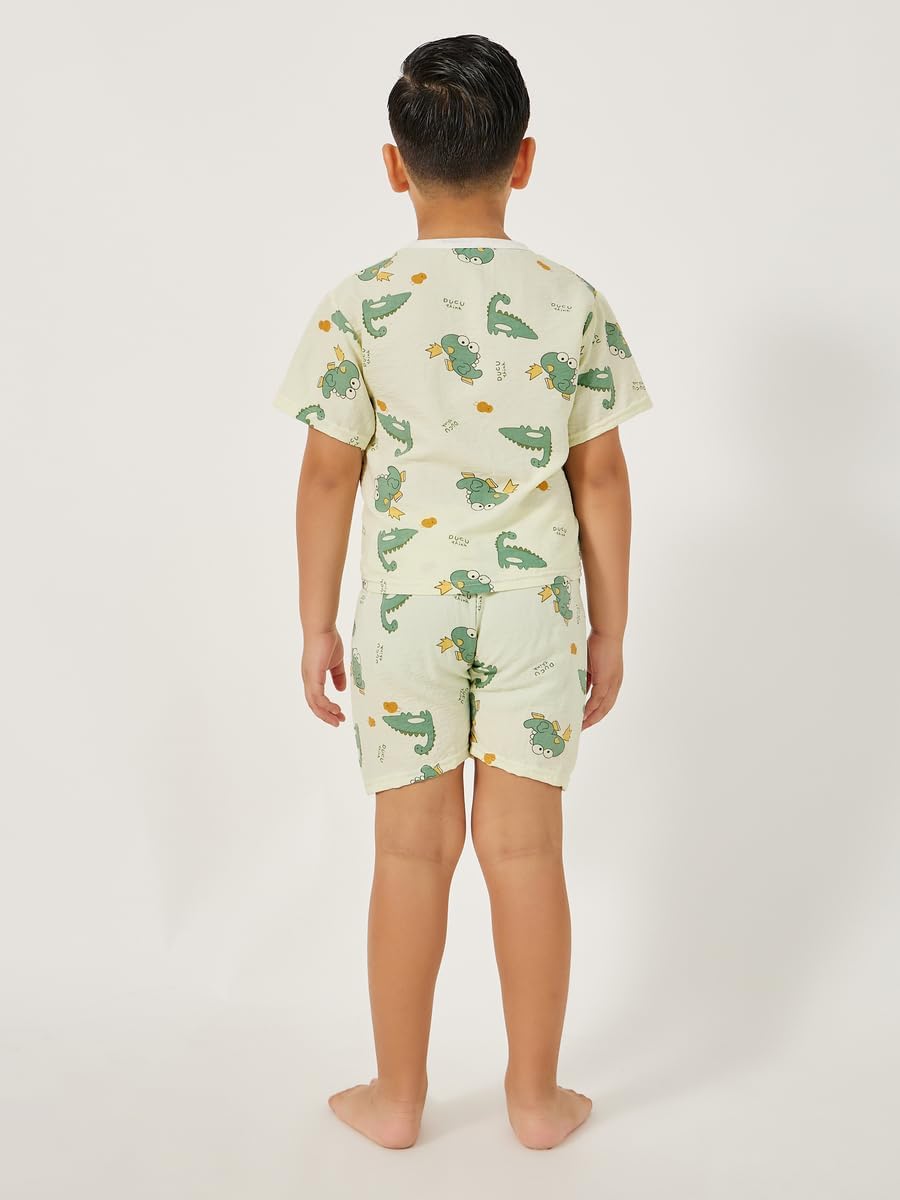 طقم بيجامة للاولاد مطبوع عليه رسومات ورقبة دائرية وشورت من ستايلي 5 طقم بيجامة للاولاد مطبوع عليه رسومات ورقبة دائرية وشورت من ستايلي - الصورة 5