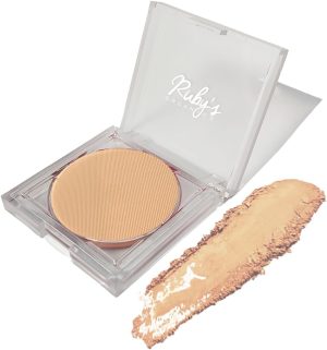 Ruby's Organics Matte Complexion Compact Setting Powder with SPF for Women, Absorbs Oil, Conceals & Gives Radiant Skin, Improves Skin Texture, Cruelty Free, Vegan & Paraben Free - Shade SP3, 9g