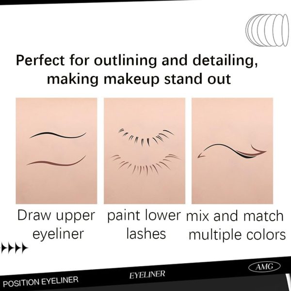 ⁦Eyeliner Liquid Pen, Long-Lasting Precise High-Pigmented Liquid Eyeliner 01⁩ - الصورة ⁦6⁩