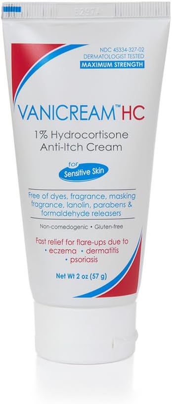 Vanicream 1% Hydrocortisone Anti-Itch Cream | Maximum OTC Strength | Fragrance and Gluten Free | For Sensitive Skin | 2 Ounce 1 Vanicream 1% Hydrocortisone Anti-Itch Cream | Maximum OTC Strength | Fragrance and Gluten Free | For Sensitive Skin | 2 Ounce