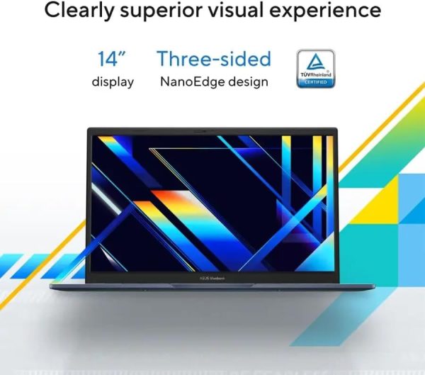 ⁦ASUS Vivobook 14(2025), 14", FHD Slim Laptop, Intel 13th Core i5-1334U, UHD Graphics, Privacy Camera, Bluetooth5.1, Windows 11 H, Quiet Blue, W/HDMI (16GB RAM | 2TB SSD)⁩ - الصورة ⁦5⁩