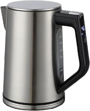 Homix 2200W Compact Electric Kettle Stainless Steel And Black 1.7 Liter KES4173-GS