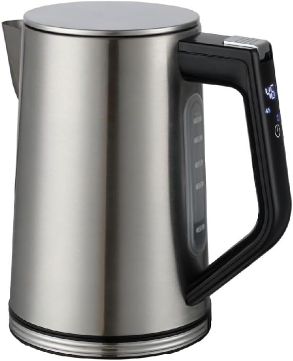 Homix 2200W Compact Electric Kettle Stainless Steel And Black 1.7 Liter KES4173-GS