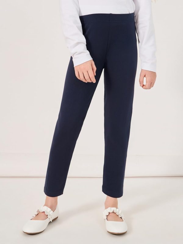 ⁦Styli Girls Solid Elastic Waistband Leggings⁩ - الصورة ⁦2⁩