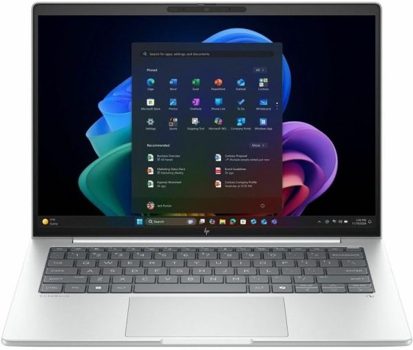 HP EliteBook 8 G1i 14" Touchscreen Notebook - WUXGA - Intel Core Ultra 5 228V - 32 GB - 512 GB SSD - English Keyboard - Glacier Silver Aluminum