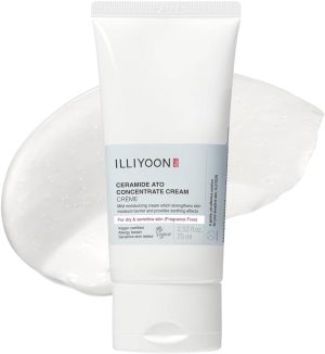 Illiyoon Ceramide Ato Concentrate Cream | Moisturizer for Dry & Sensitive Skin, 100hr Lasting Hydration, For Face & Body, Gentle for Infants, Moisture Barrier Repair, Vegan Certified, 2.53 fl.oz.